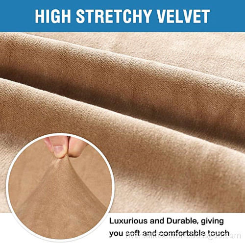 Thick Plain Stretch Velvet Sofa Covers Couch Slipcovers